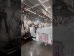 Filmación in situ del proceso de producción de la propia fábrica de tejidos de Jiarui Textile Company