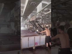 Filmación in situ del proceso de producción de la propia fábrica de tejidos de Jiarui Textile Company